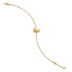 [Marin]FRIVOLE GOLD FLOWER PINK MALACHITE BRACELET
