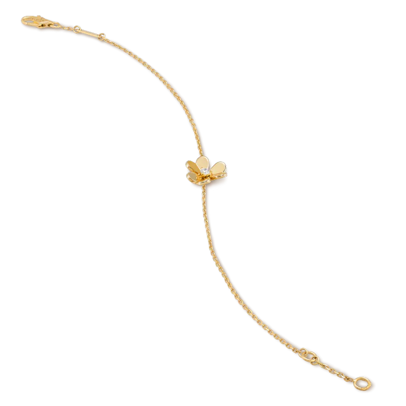 [Marin]FRIVOLE GOLD FLOWER PINK MALACHITE BRACELET