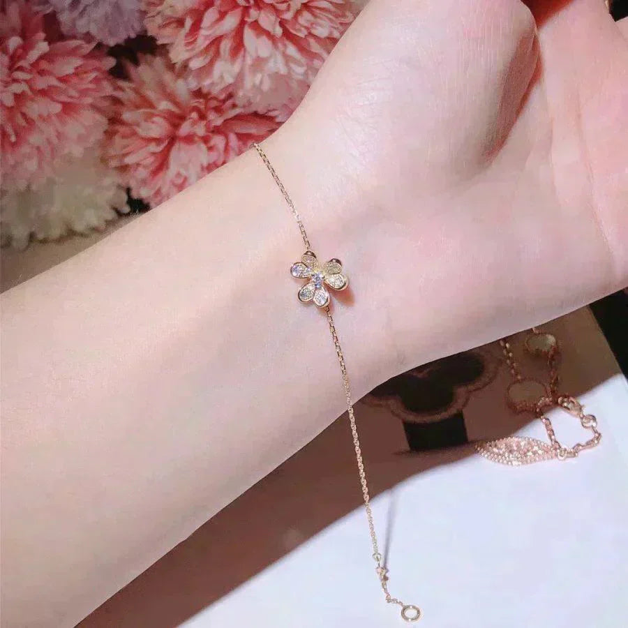 [Marin-Jewelry]FRIVOLE GOLD FLOWER DIAMOND BRACELET