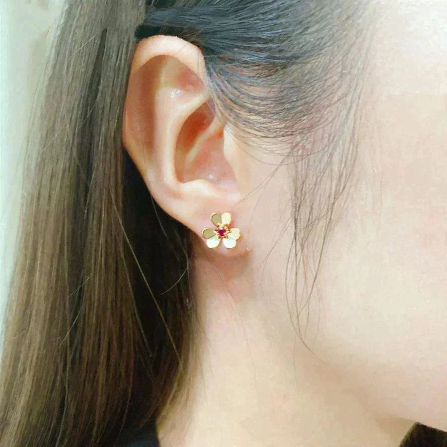 [Marin]FRIVOLE  FLOWER PINK EARRINGS