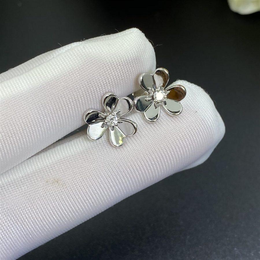 [Marin]BOUCLES D'OREILLES MINI FLEURS ARGENT FRIVOLE
