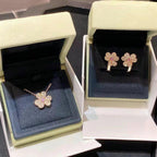 [Marin]FRIVOLE ROSE GOLD FLOWER DIAMOND NECKLACE