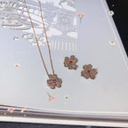 [Marin]FRIVOLE ROSE GOLD FLOWER DIAMOND NECKLACE