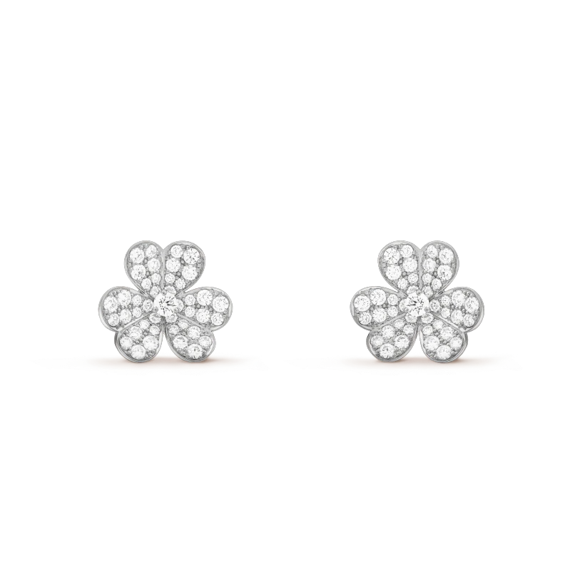 [Marin]FRIVOLE SILVER FLOWER DIAMOND EARRINGS