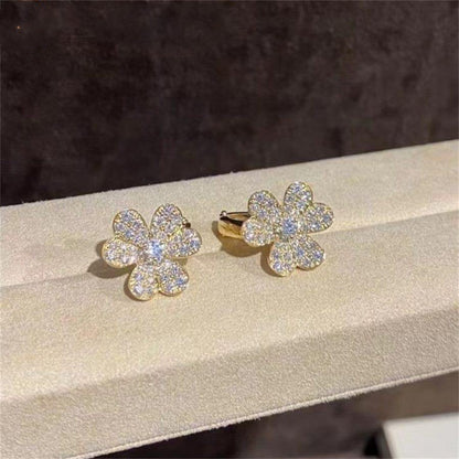 [Marin-Jewelry]FRIVOLE GOLD FLOWER DIAMOND EARRINGS