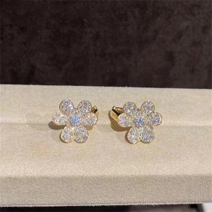 [Marin]FRIVOLE GOLD FLOWER DIAMOND EARRINGS