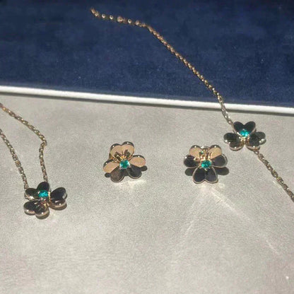 [Marin]FRIVOLE  FLOWER MALACHITE EARRINGS
