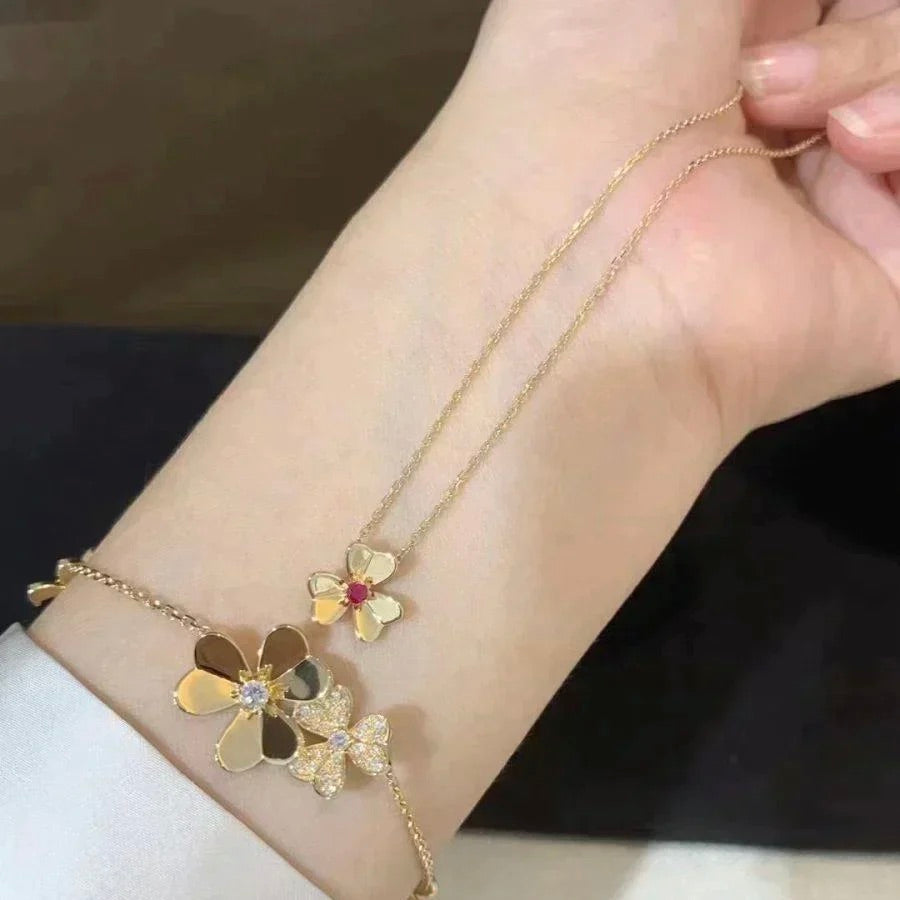 [Marin]COLLIER FRIVOLE FLEUR OR