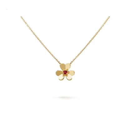 [Marin-Jewelry]フリヴォル ネックレス、フラワーモチーフ、ゴールド