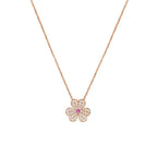 [Marin]FRIVOLE ROSE GOLD FLOWER DIAMOND NECKLACE