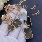 [Marin]CLOVER EARRINGS DARK MOP 4 MOTIFS ROSE GOLD
