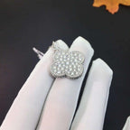 [Marin]CLOVER 25MM SILVER FULL DIAMOND BIG CLOVER NECKLACE