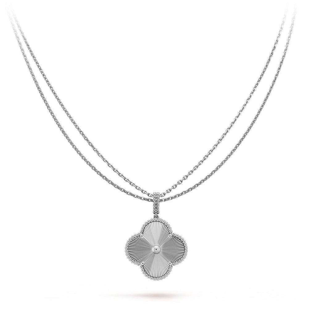 [Marin]CLOVER 25MM SILVER BIG CLOVER NECKLACE