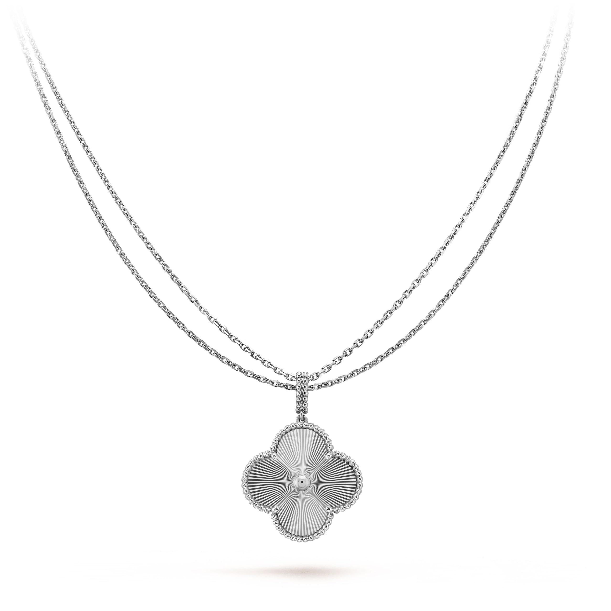 [Marin]CLOVER 25MM SILVER BIG CLOVER NECKLACE