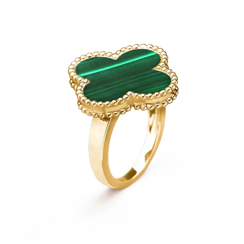 [Marin]CLOVER MALACHITE RING