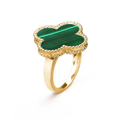[Marin-Jewelry]CLOVER MALACHITE RING