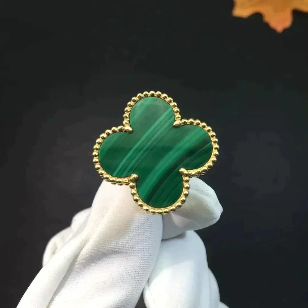 [Marin]CLOVER MALACHITE RING