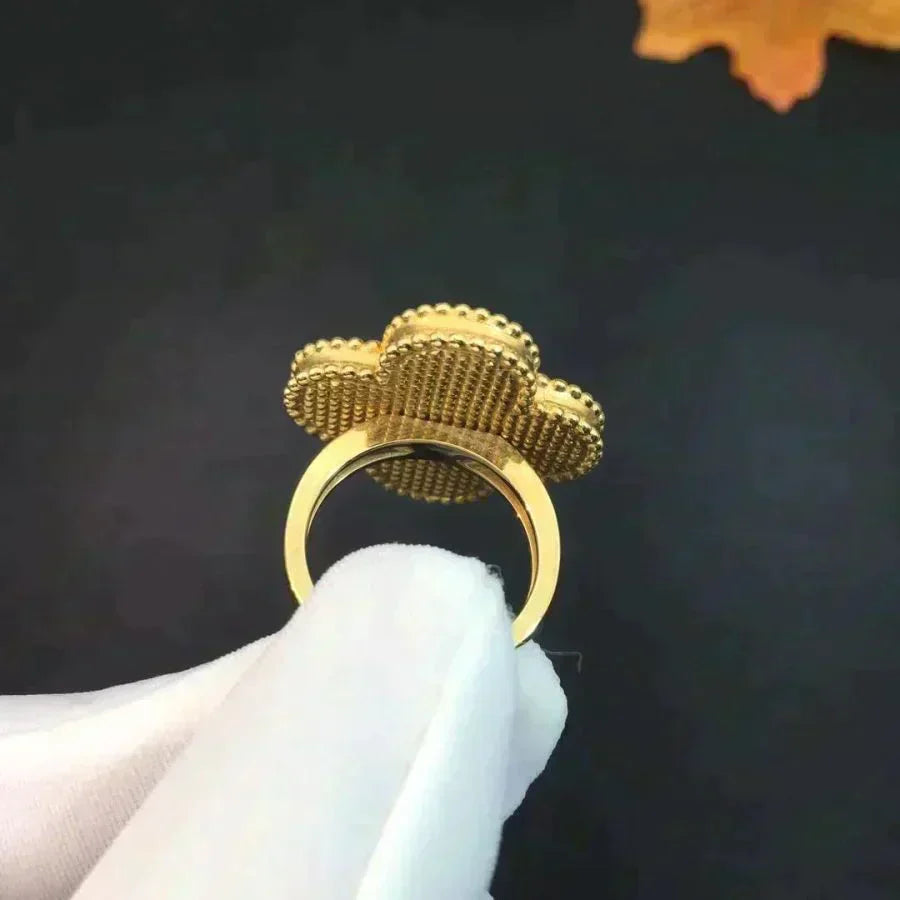 [Marin]CLOVER MALACHITE RING