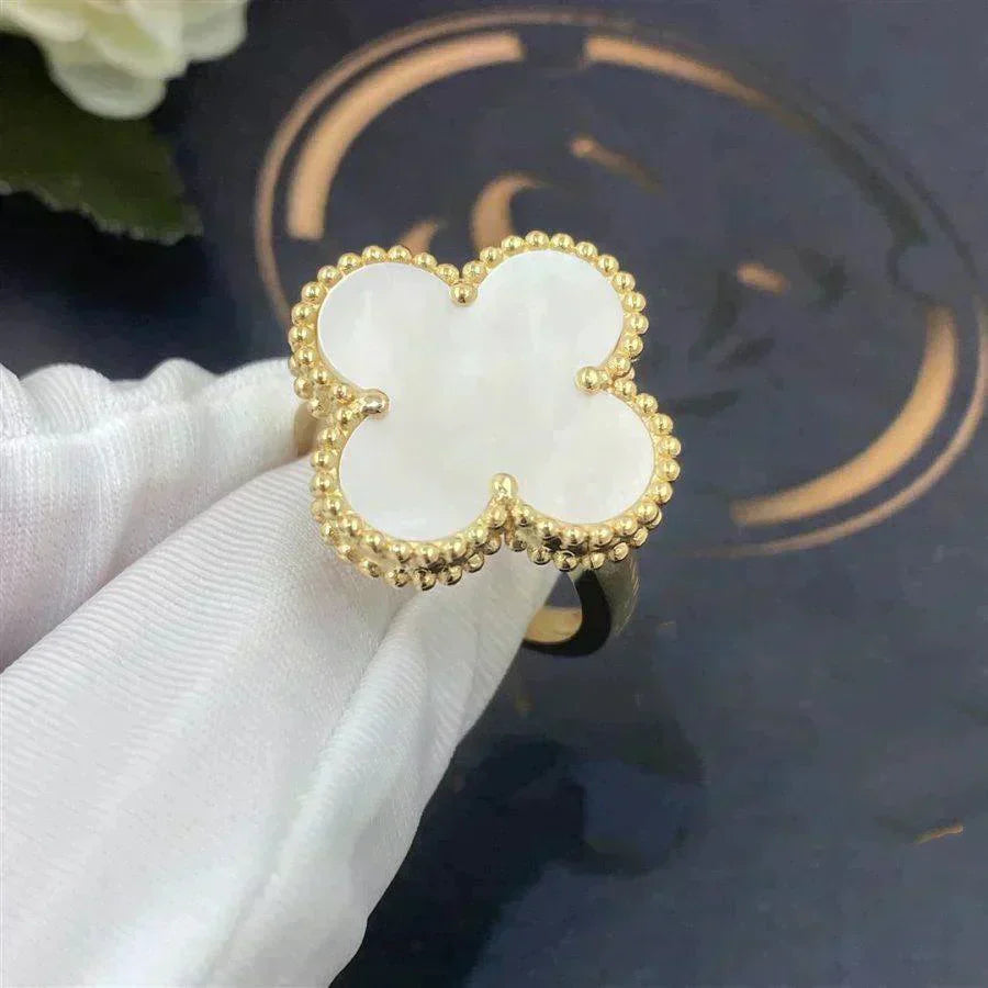 [Marin-Jewelry]CLOVER WHITE MOP RING
