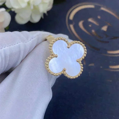 [Marin-Jewelry]CLOVER WHITE MOP RING
