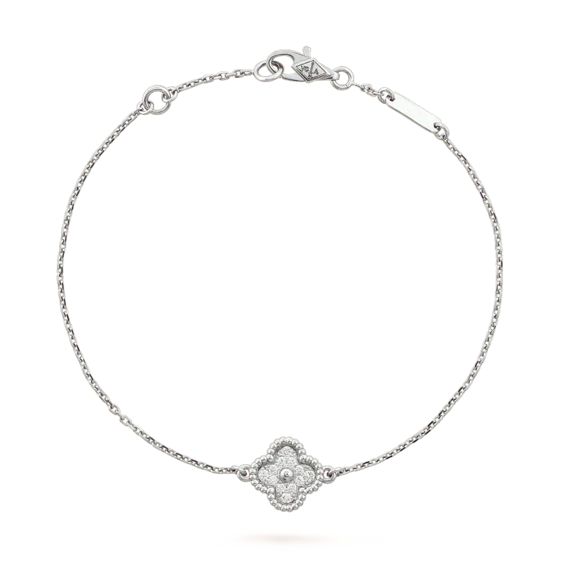 [Marin]CLOVER  SINGLE FLOWER BRACELET SILVER