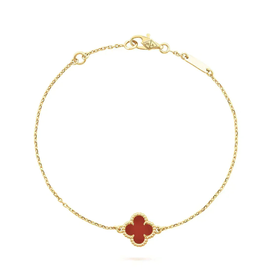 [Marin]CLOVER カーネリアン 一粒ブレスレット