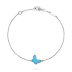 [Marin]バタフライターコイズバタフライブレスレットシルバー
