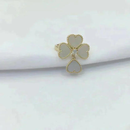 [Marin]SWEET CLOVER WHITE MOP RING