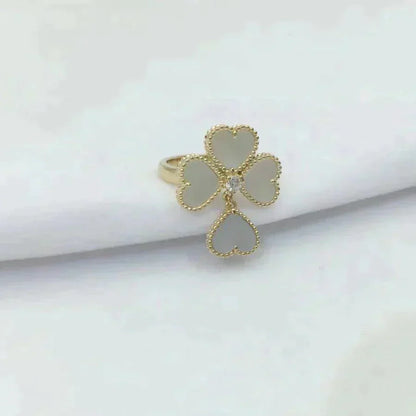 [Marin]SWEET CLOVER WHITE MOP RING