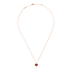 [Marin]SWEET CLOVER CARNELIAN HEART NECKLACE