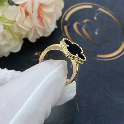[Marin-Jewelry]CLOVER ONYX RING
