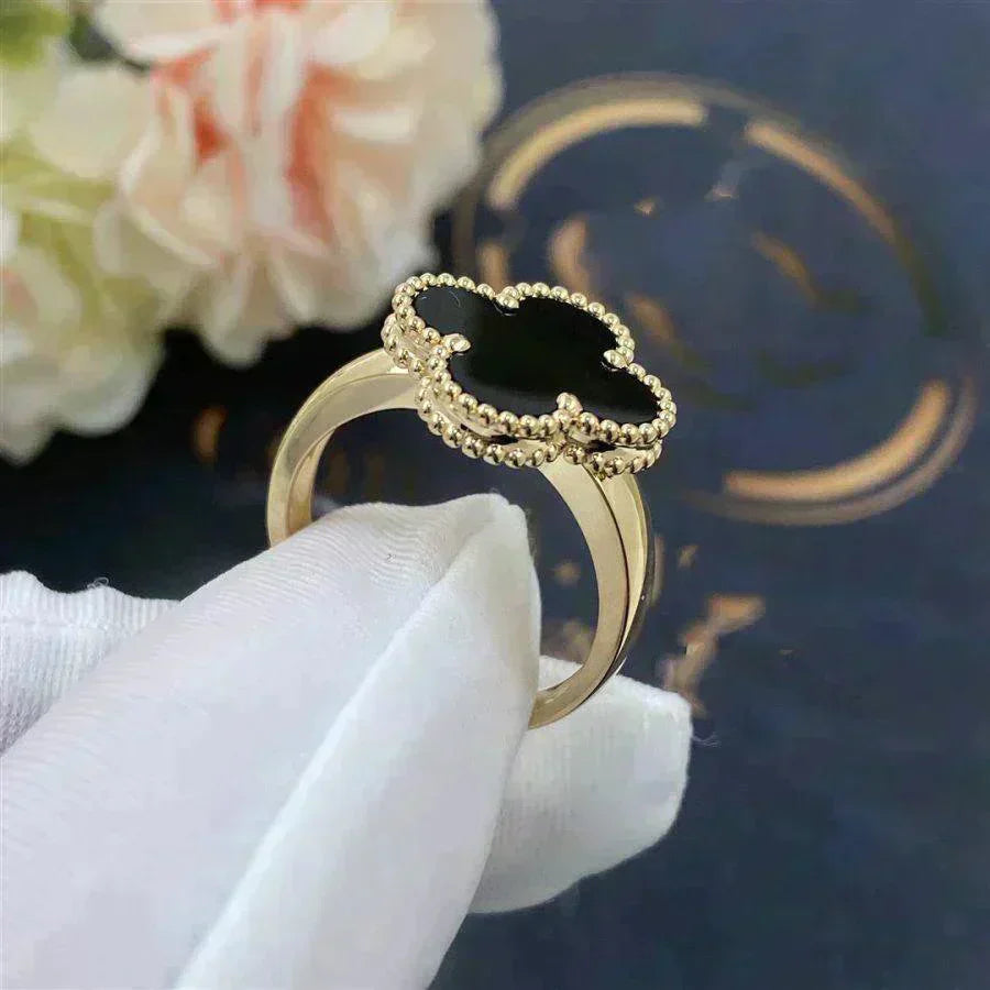[Marin-Jewelry]CLOVER ONYX RING