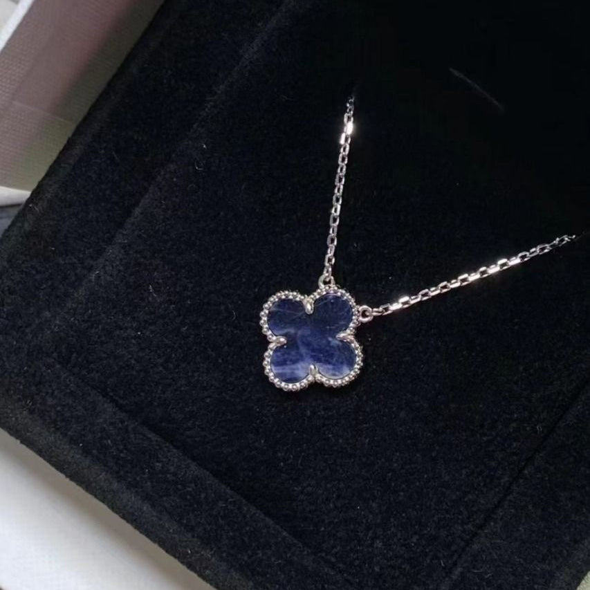 [Marin-Jewelry]CLOVER 15MM PIETERSITE NECKLACE SILVER