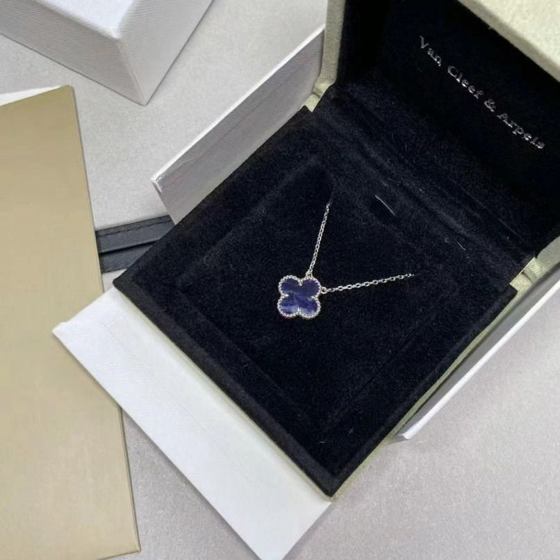 [Marin]CLOVER 15MM PIETERSITE NECKLACE SILVER