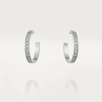 [Marin]LOVE DIAMOND SILVER HOOP EARRINGS