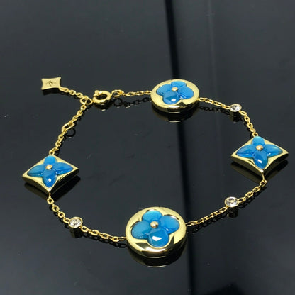 [Marin]STAR AND SUN 4 MOTIF BLUE BRACELET