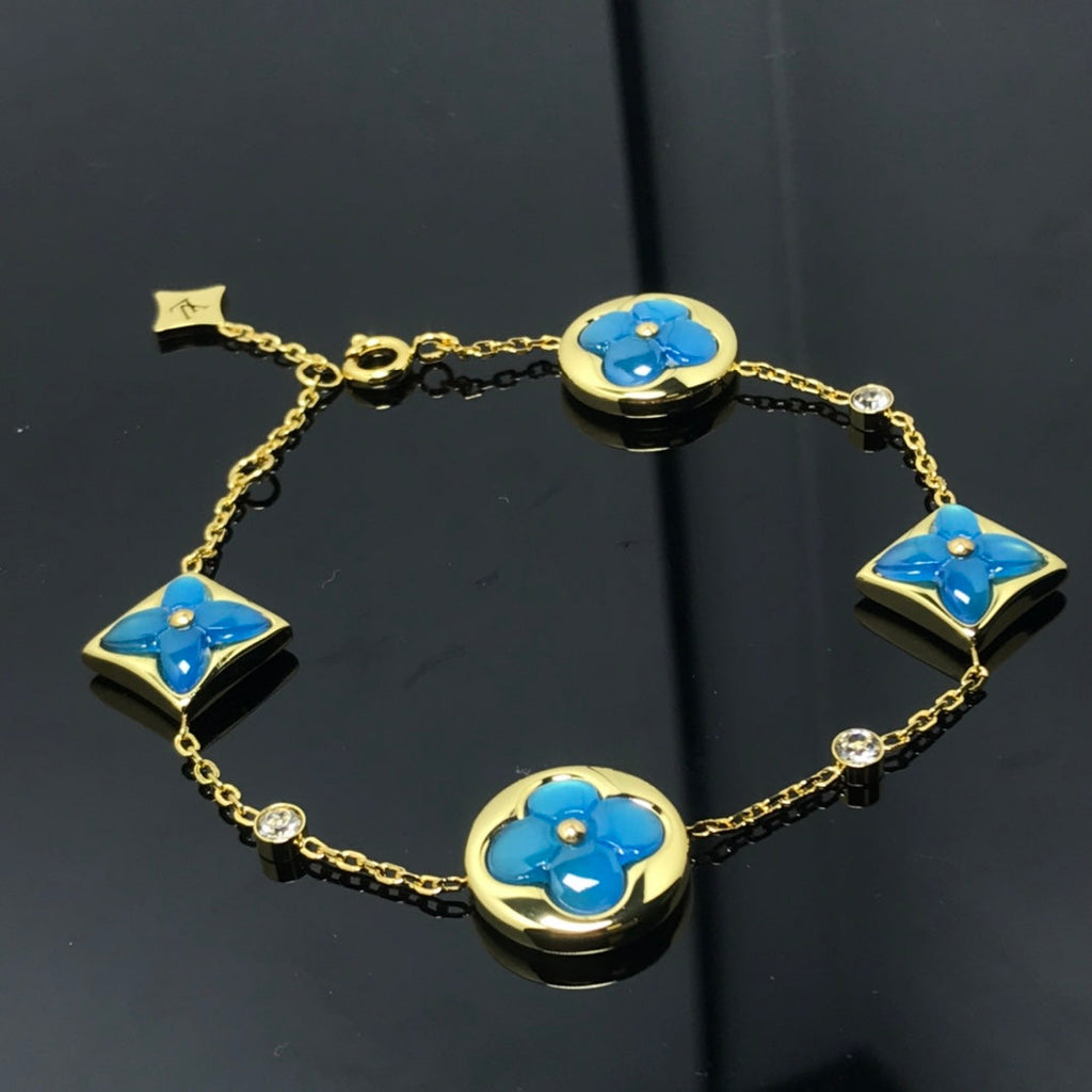 [Marin]BRACELET ÉTOILE ET SOLEIL 4 MOTIF BLEU