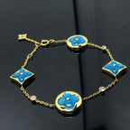 [Marin]BRACELET ÉTOILE ET SOLEIL 4 MOTIF BLEU