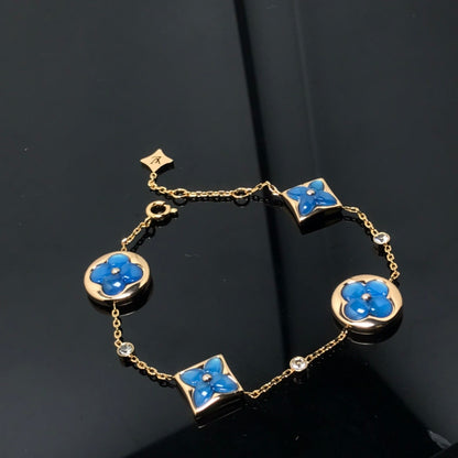 [Marin-Jewelry]STAR AND SUN 4 MOTIF BLUE BRACELET