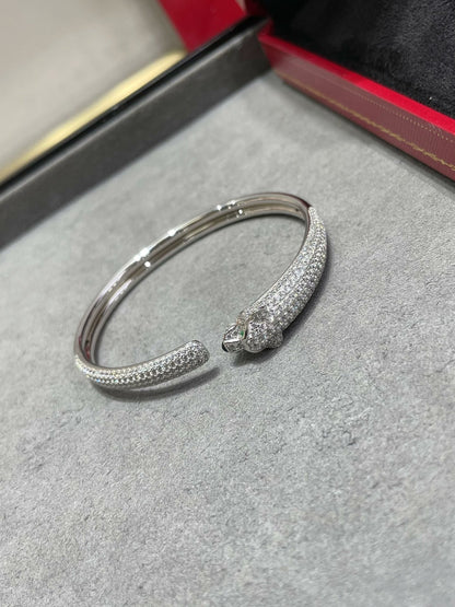 [Marin]PANTHERE FULL DIAMOND OPEN BRACELET