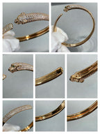 [Marin]PANTHERE FULL DIAMOND OPEN BRACELET