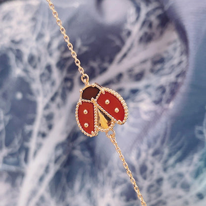 [Marin-Jewelry]LUCKY SPRING 1 MOTIF PINK GOLD BRACELET