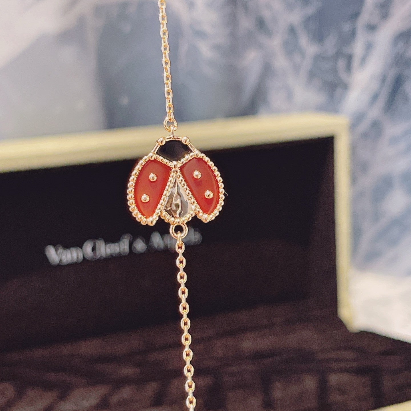 [Marin-Jewelry]LUCKY SPRING 1 MOTIF PINK GOLD BRACELET
