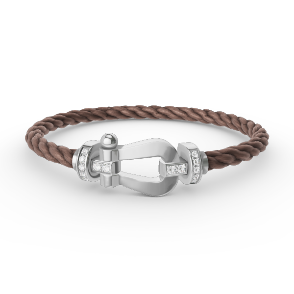 [Marin]FORCE LARGE HORSESHOE HALF DIAMOND BRACELET SILVER