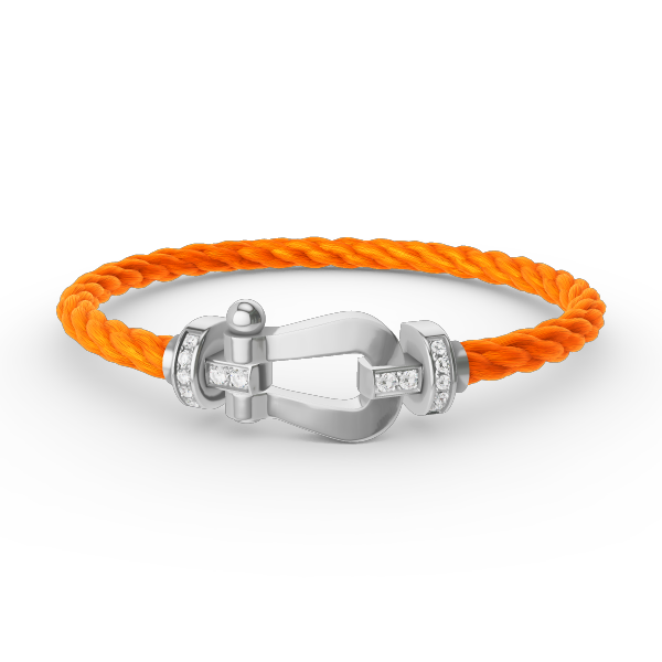 [Marin]FORCE LARGE HORSESHOE HALF DIAMOND BRACELET SILVER