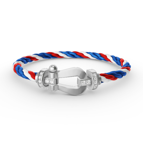 [Marin]FORCE LARGE HORSESHOE HALF DIAMOND BRACELET SILVER