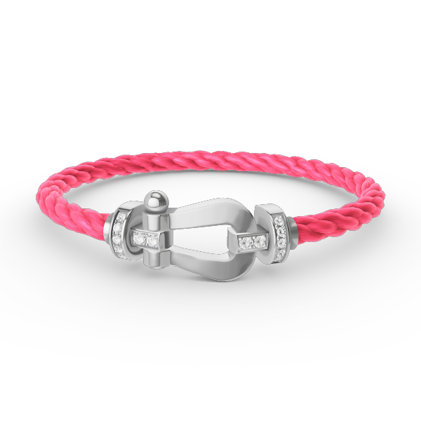 [Marin]FORCE LARGE HORSESHOE HALF DIAMOND BRACELET SILVER