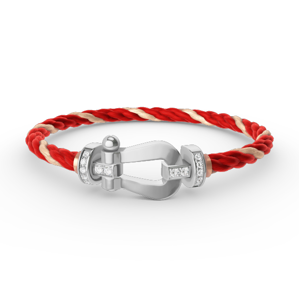 [Marin]FORCE LARGE HORSESHOE HALF DIAMOND BRACELET SILVER
