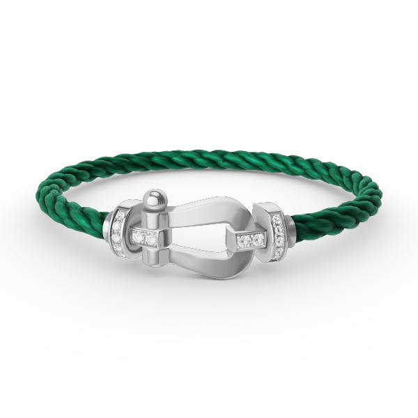 [Marin]FORCE LARGE HORSESHOE HALF DIAMOND BRACELET SILVER