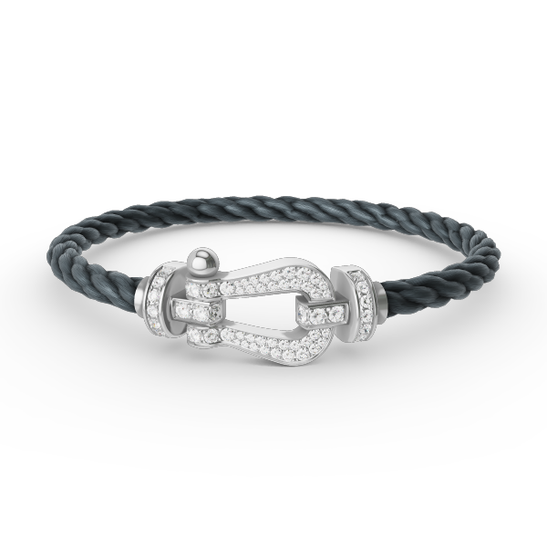 [Marin-Jewelry]FORCE LARGE HORSESHOE FULL DIAMOND BRACELET SILVER